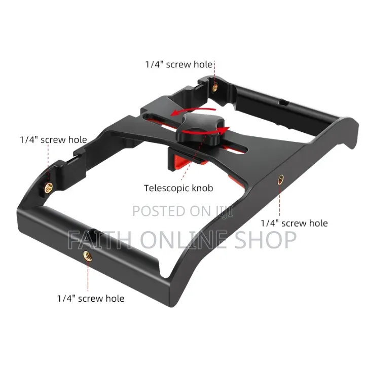 Metal Black Camera and Phone Cage Rig Handle