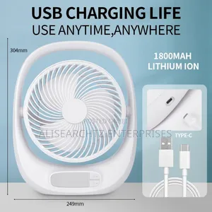 Portable Min Manual Desk Fan Rechargeable
