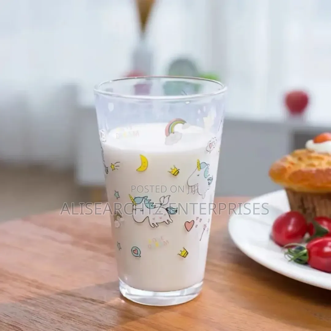 Cute Mug 400 Mls, Water, Milk Cup With Silicone Straw