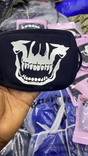 Black Novelty Reusable Cotton Face Mask Washable Collection