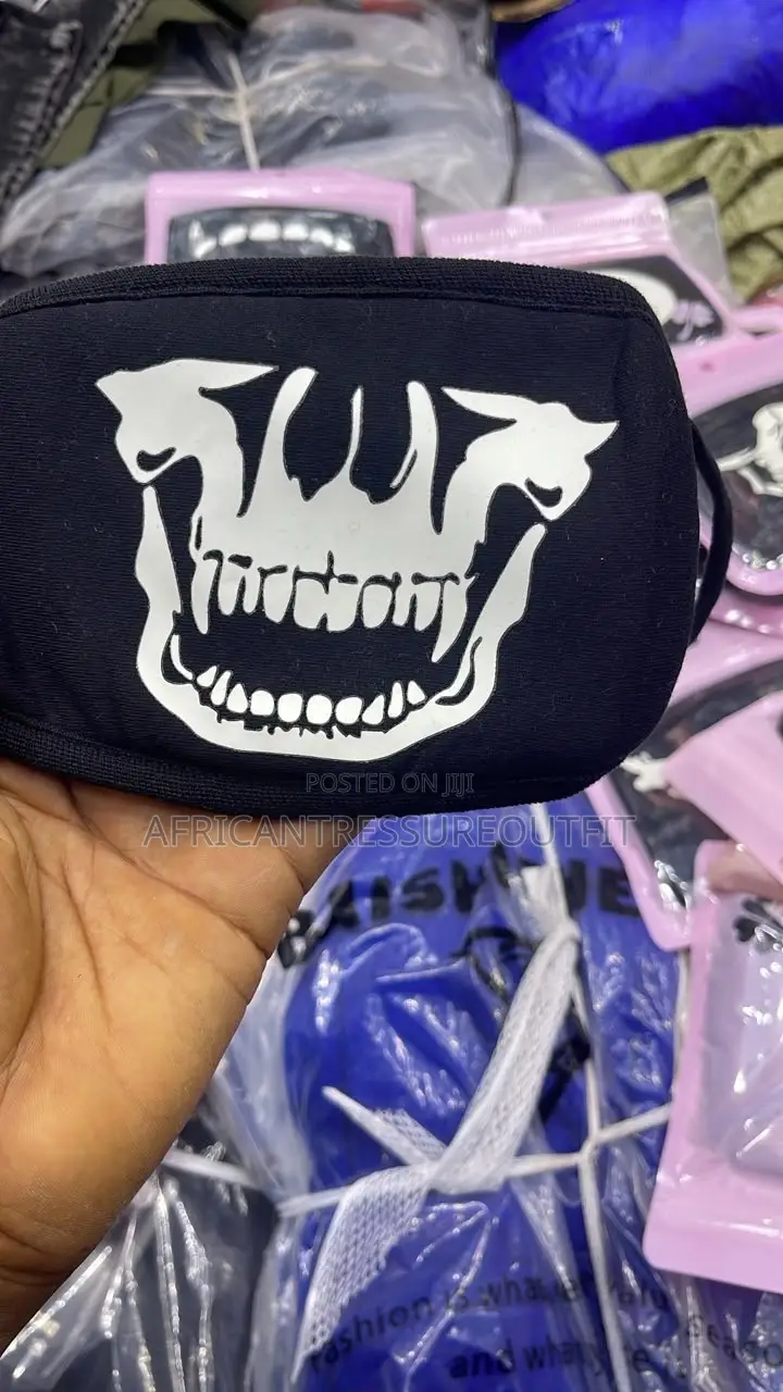 Black Novelty Reusable Cotton Face Mask Washable Collection