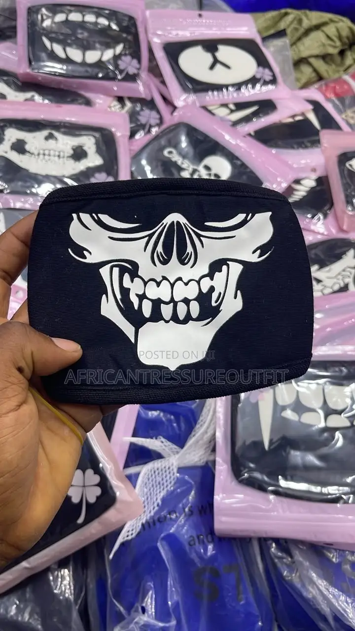 Black Novelty Reusable Cotton Face Mask Washable Collection
