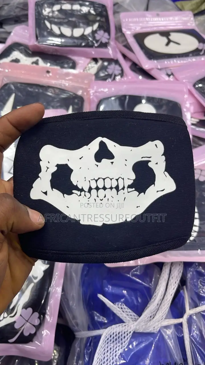 Black Novelty Reusable Cotton Face Mask Washable Collection
