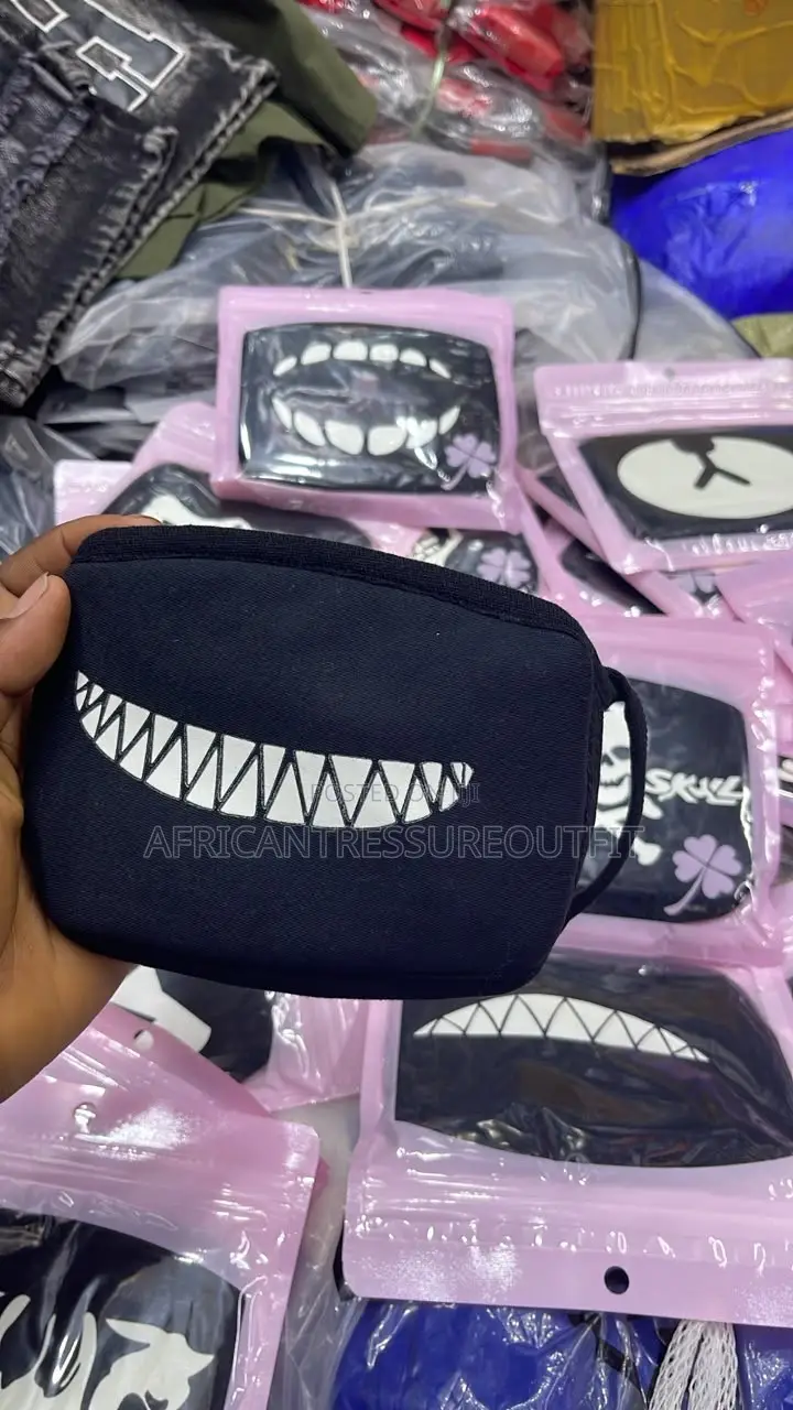Black Novelty Reusable Cotton Face Mask Washable Collection