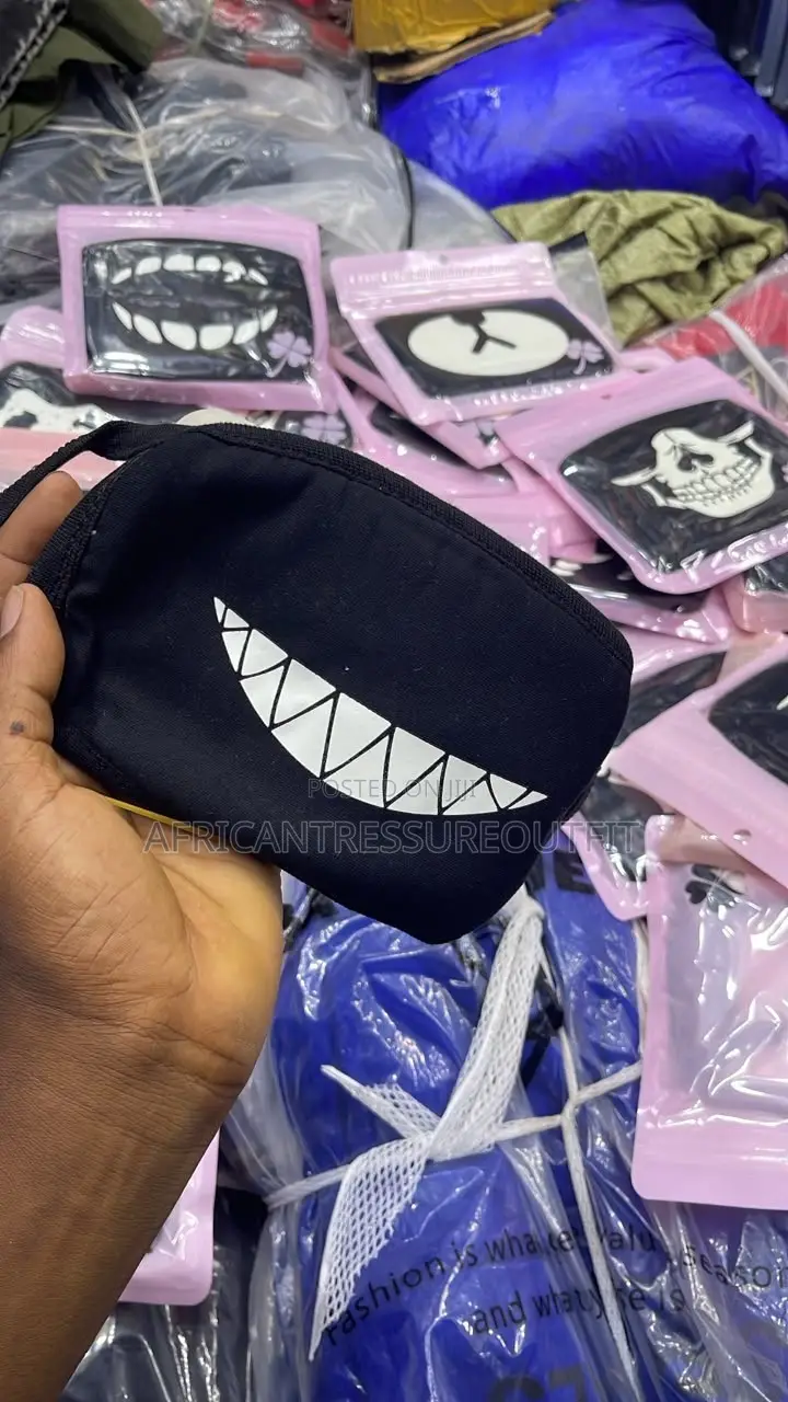 Black Novelty Reusable Cotton Face Mask Washable Collection