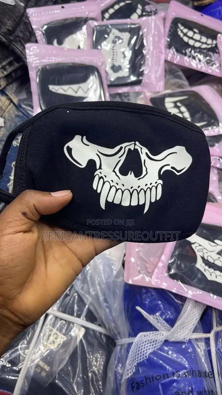 Black Novelty Reusable Cotton Face Mask Washable Collection