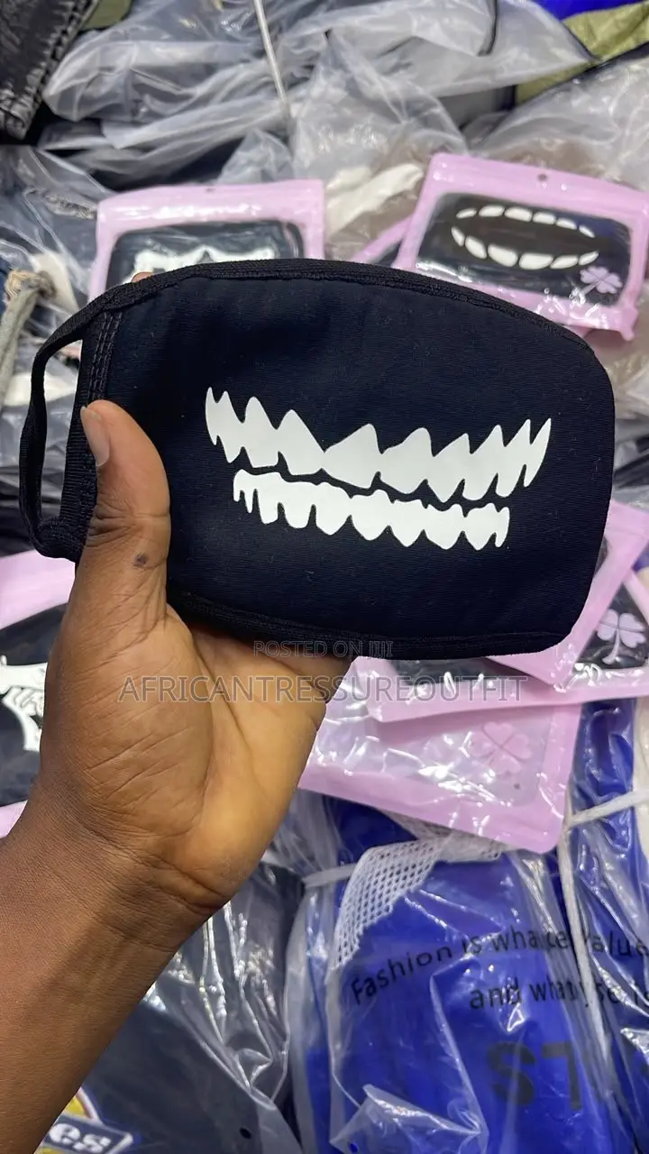 Black Novelty Reusable Cotton Face Mask Washable Collection