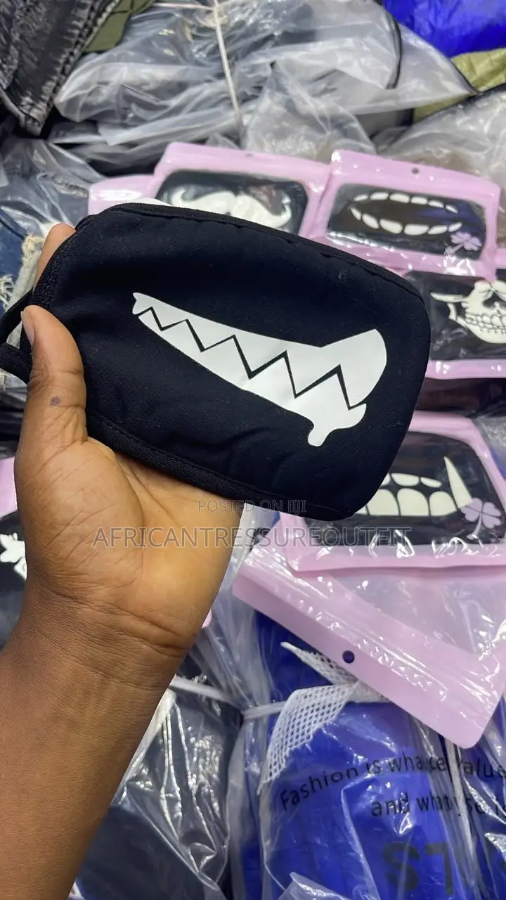 Black Novelty Reusable Cotton Face Mask Washable Collection