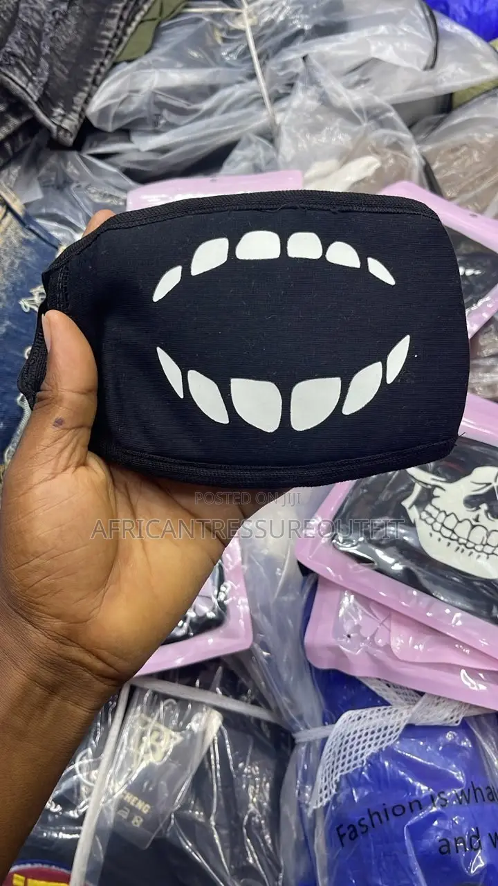 Black Novelty Reusable Cotton Face Mask Washable Collection