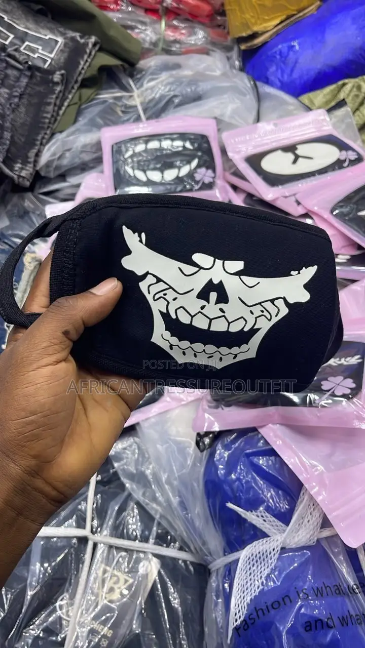 Black Novelty Reusable Cotton Face Mask Washable Collection