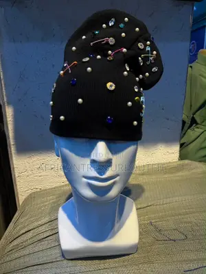 Slouchy Beanie Features a Striking Array of Mixed Crystal
