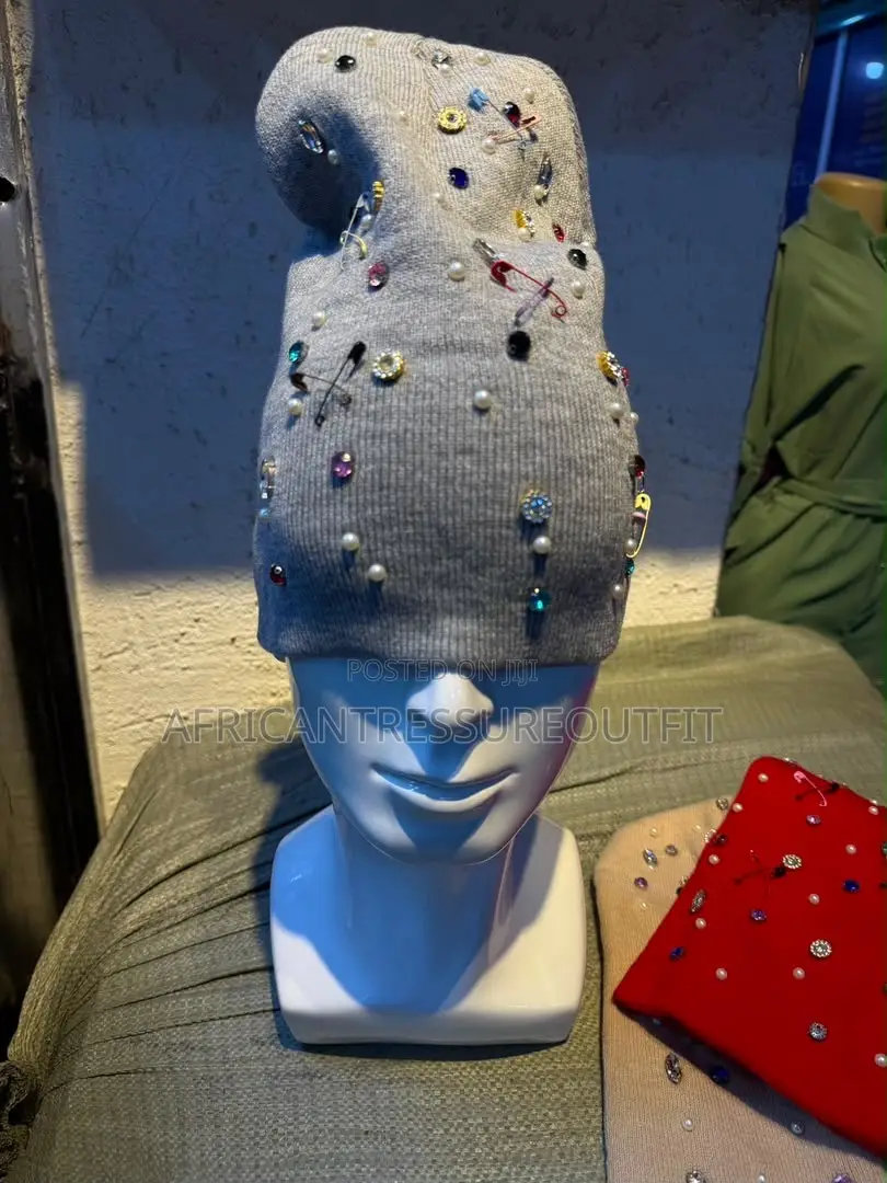 Slouchy Beanie Features a Striking Array of Mixed Crystal