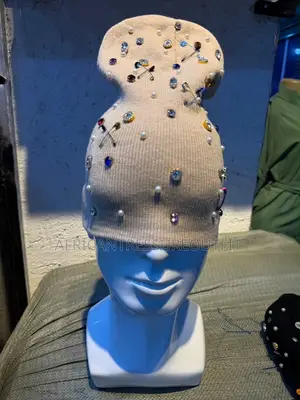 Slouchy Beanie Features a Striking Array of Mixed Crystal