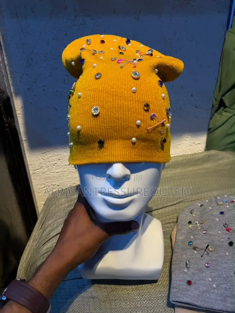 Slouchy Beanie Features a Striking Array of Mixed Crystal