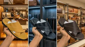 Model:06853 Leather Material Sandals
