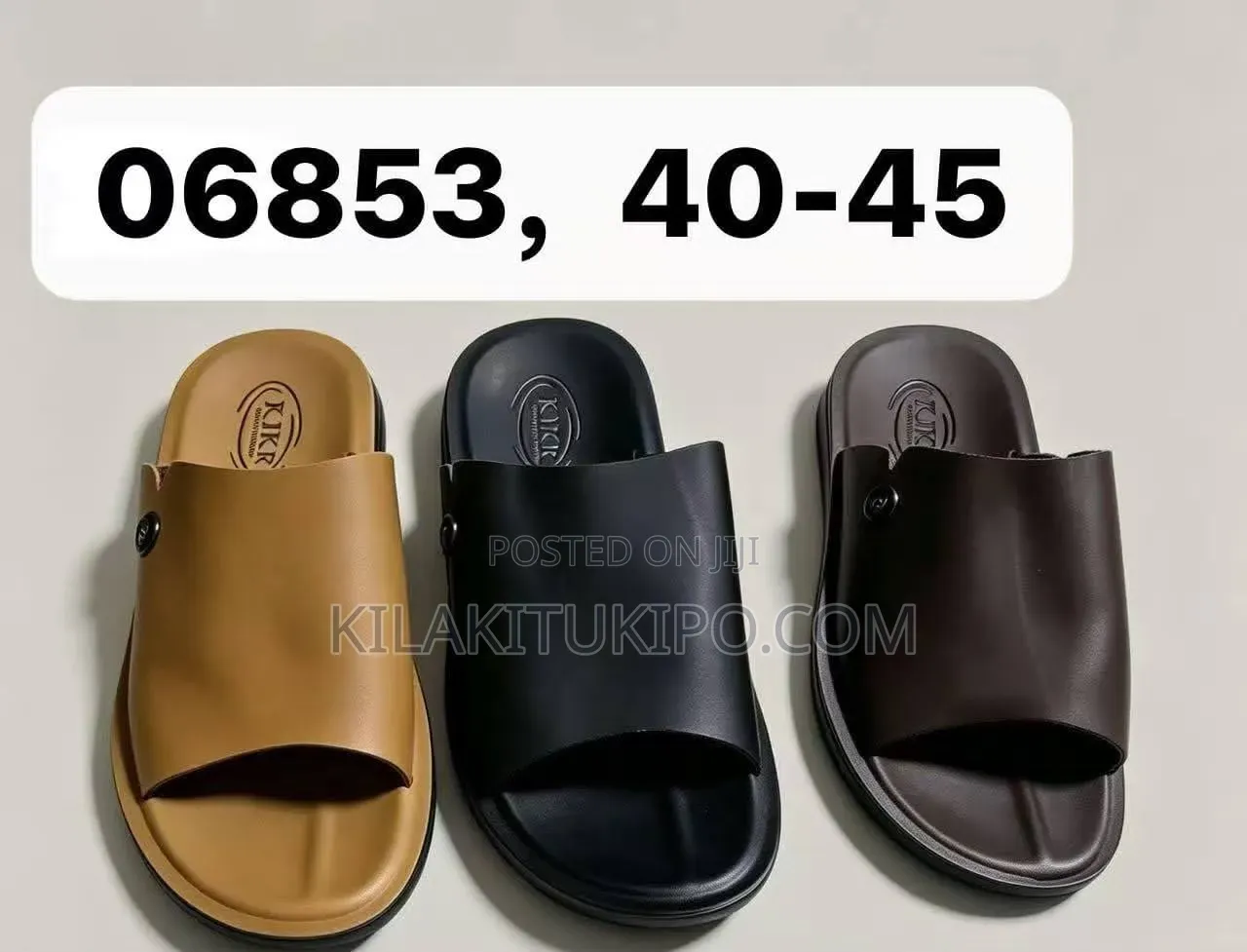 Model:06853 Leather Material Sandals