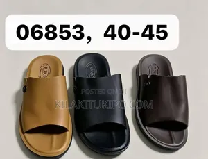 Model:06853 Leather Material Sandals