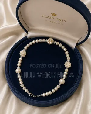 Genuine Pearl Necklace – S925 Sterling Silver Clasp