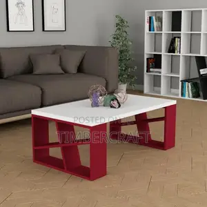 Honey Coffee Table White-Burgundy