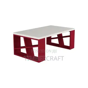 Honey Coffee Table White-Burgundy