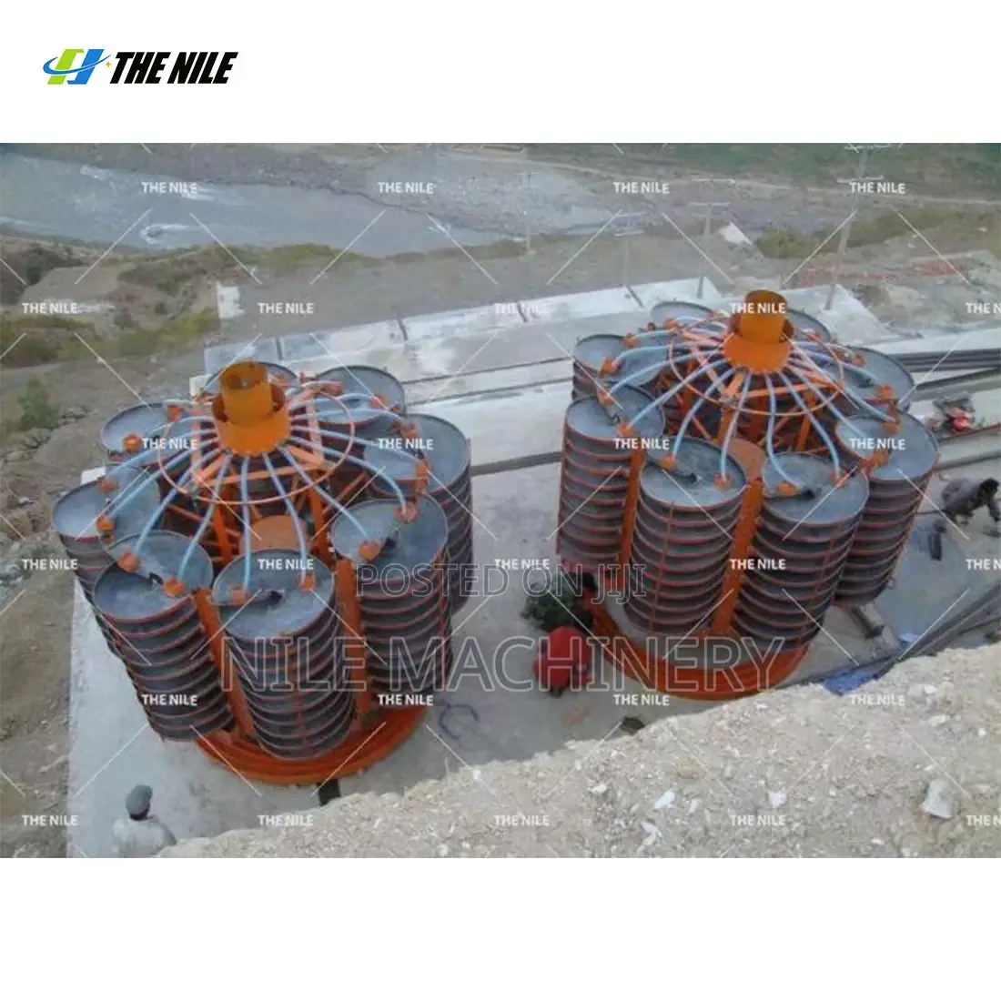Large Size Spiral Chute 5 Turns Iron Sand Chromite Ore Separation