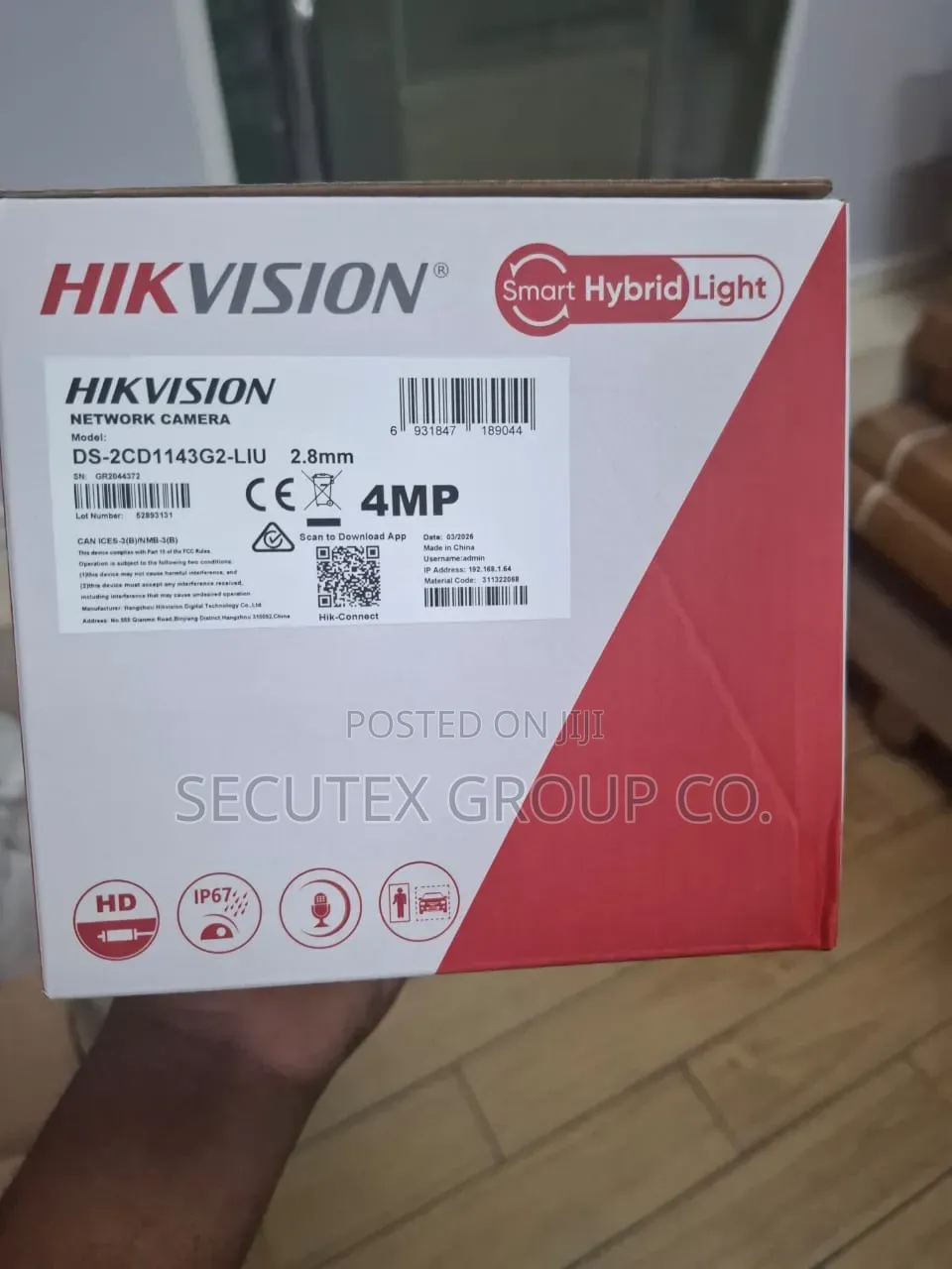Hikvision 4MP Smart Hybrid Light IP Camera DS-2CD1143G2-LIU With Audio