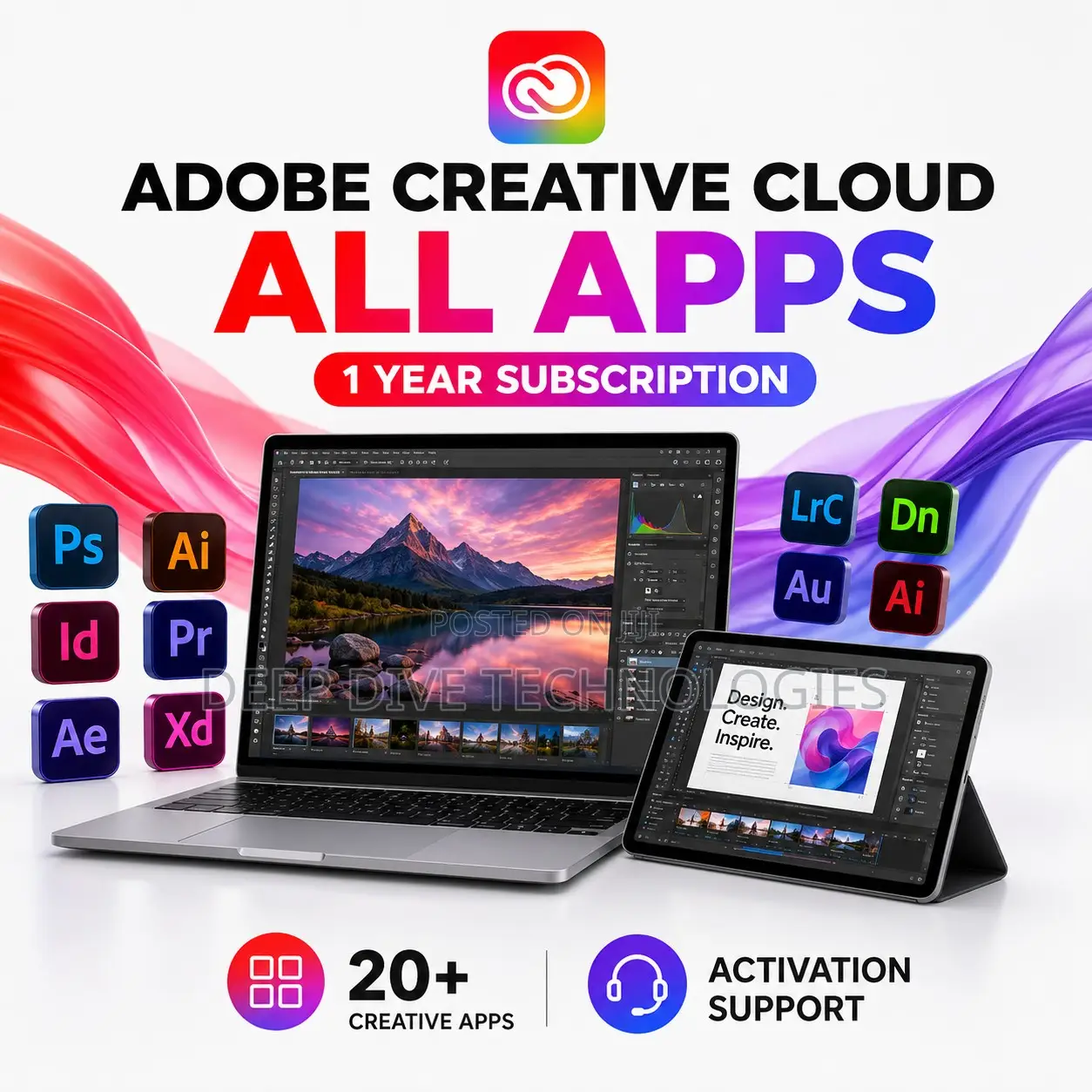 Adobe Creative Cloud All Apps - 1 Year License