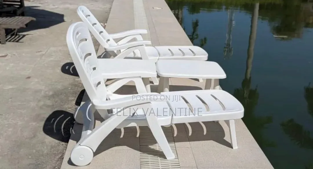Viti Vya Swimming Pool(sun-Bed With Wheels Foldable