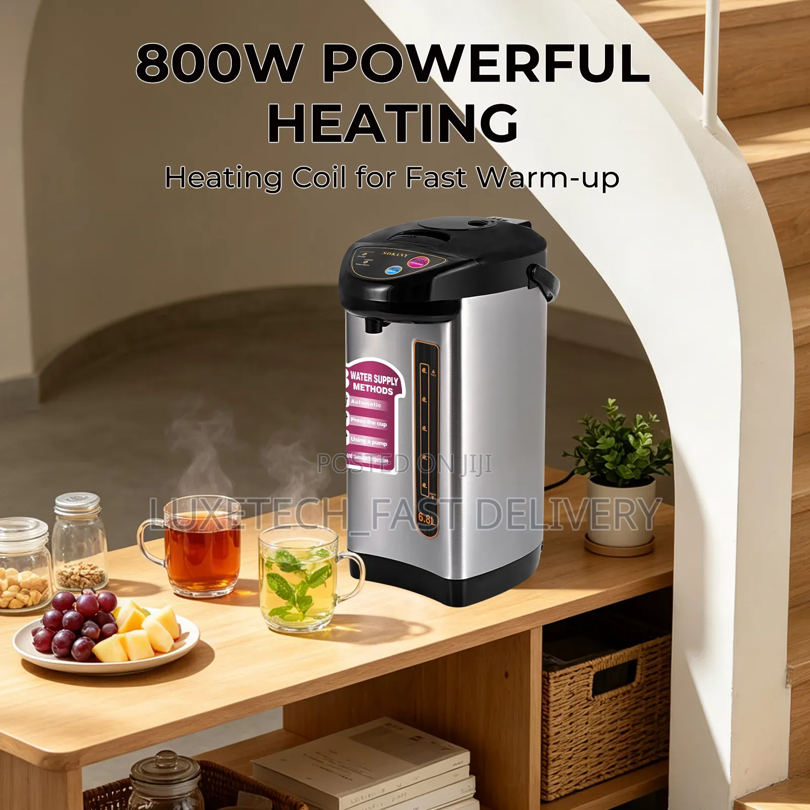 Sokany SK-09060 Electric Thermo Pot 6.8L – Water Boiler & Dispenser