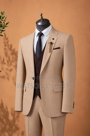 Khaki Colour Mario Casas Brand Men's New and Original Suits