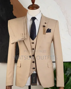 Khaki Colour Mario Casas Brand Men's New and Original Suits
