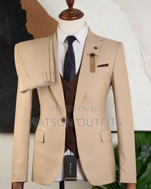 Khaki Colour Mario Casas Brand Men's New and Original Suits