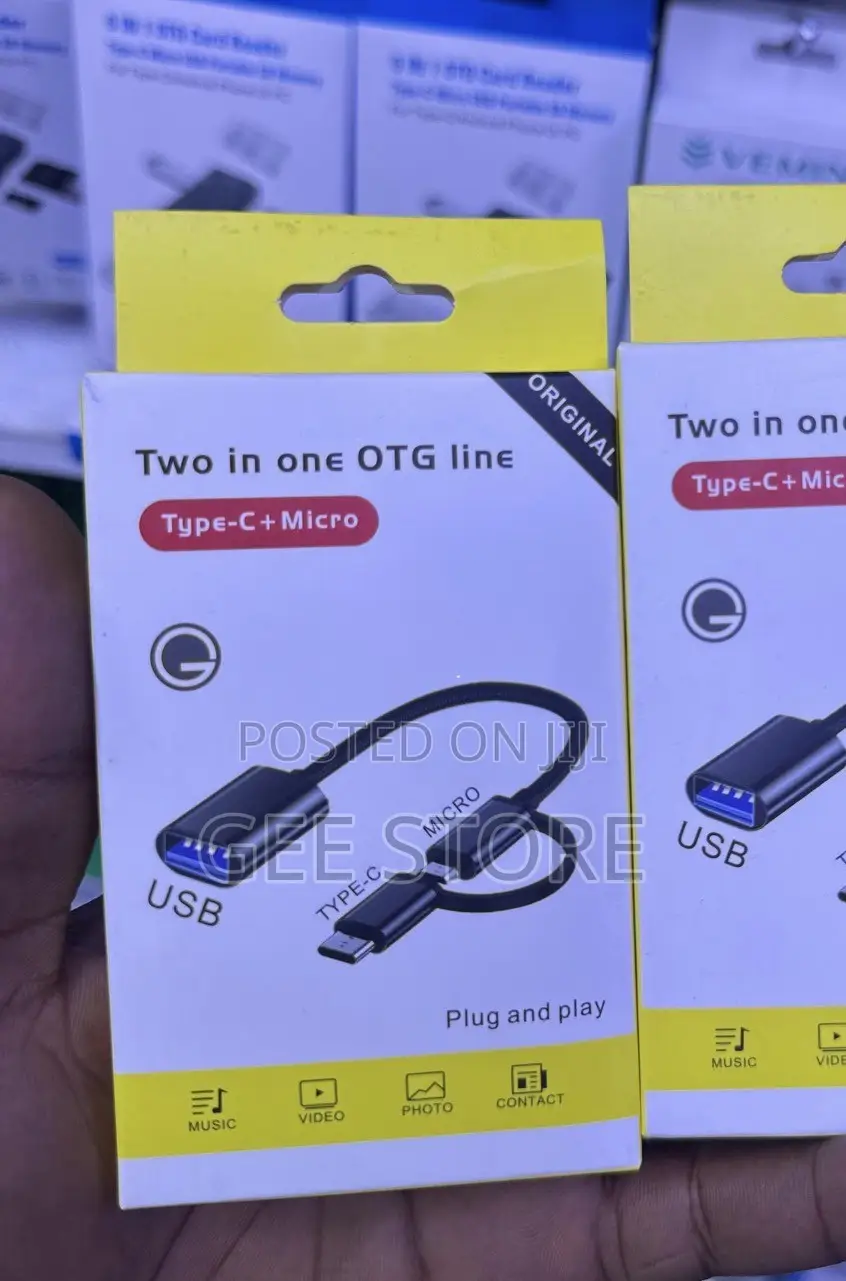 A Two-in-One USB on-the-Go (OTG) Adapter Cable