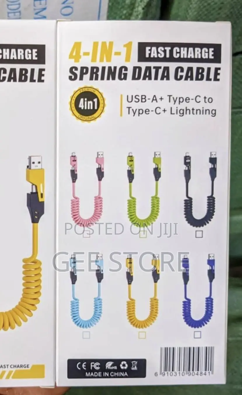 A 4-in-1 Fast Charge Spring Data Cable