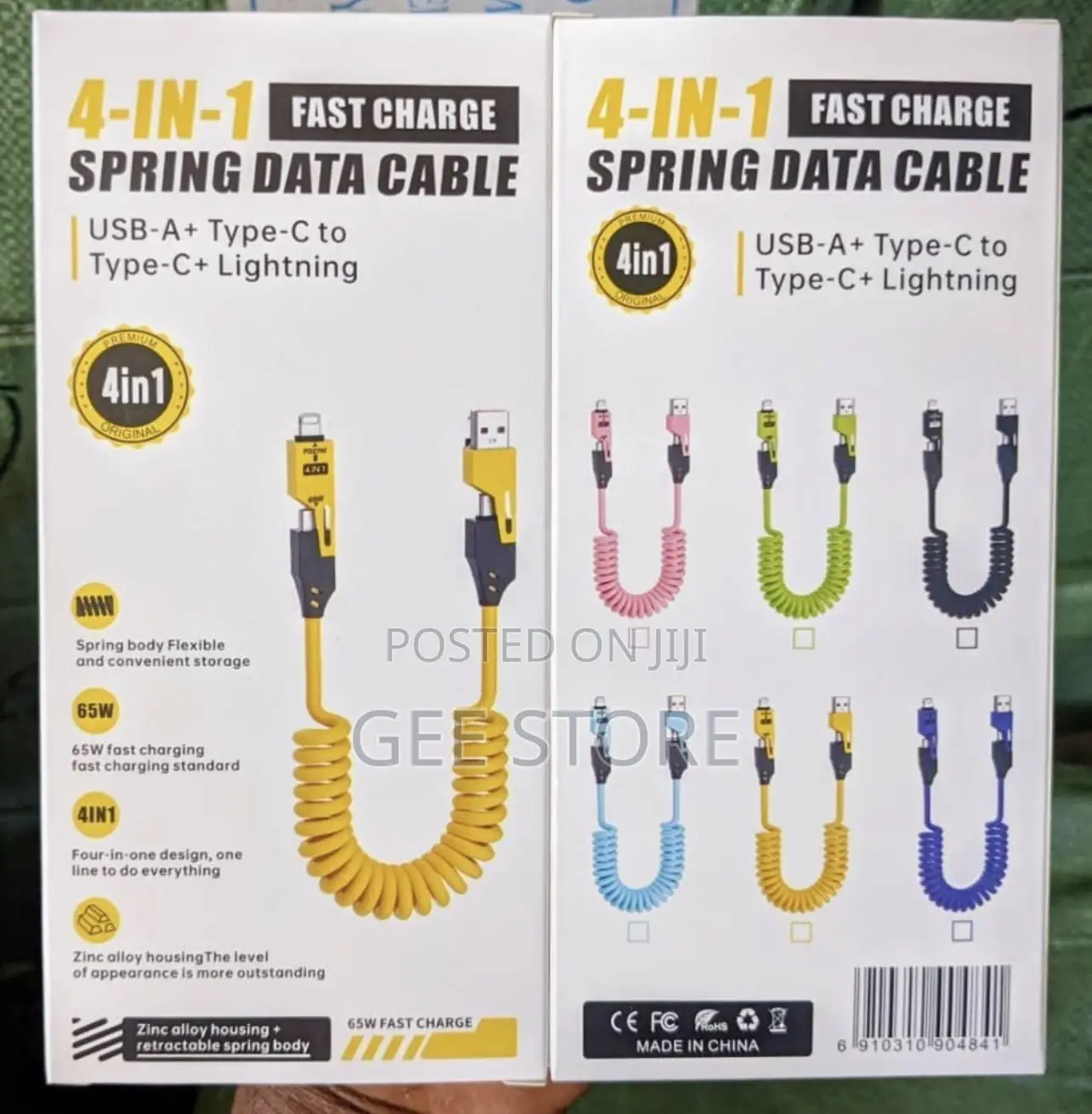 A 4-in-1 Fast Charge Spring Data Cable