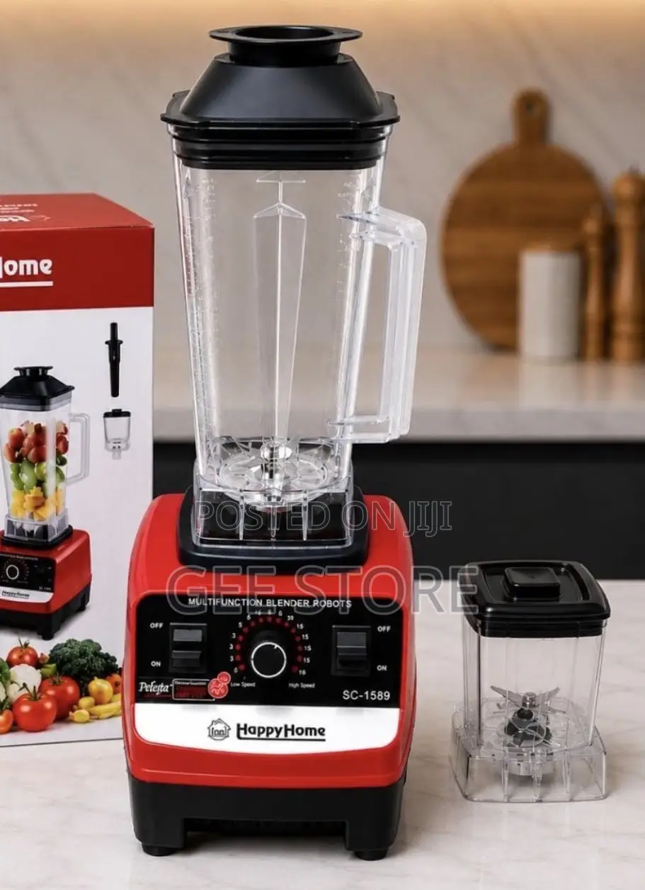 Black Happy Home High-Performance Commercial Blender (Model SC-1589