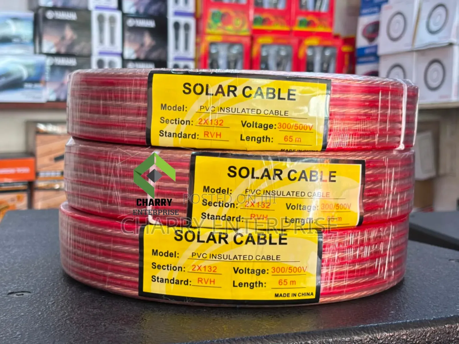 Speaker Cable SOLAR CABLE PVC Insulated Cable 65m Voltage: 300/500v