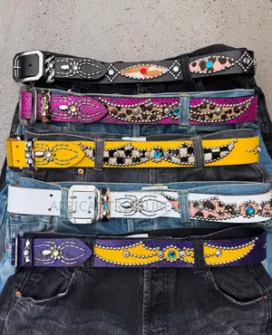 Mannahatta Nyc Cowhide Studded Wing Belts Vintage Collection