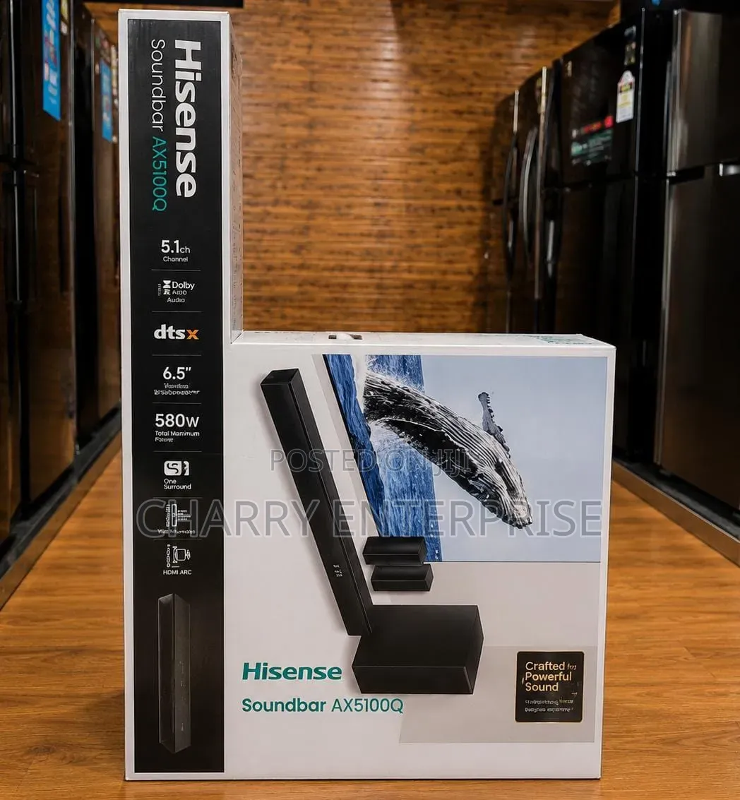 Hisense 580w Soundbar Ax5100q 6.5" Wireless Subwoofer
5.1 Channel