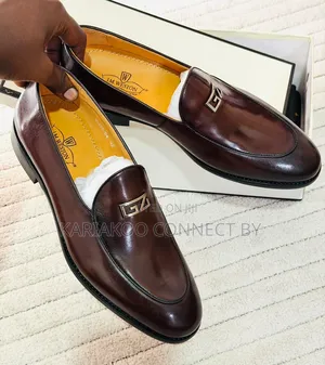 JM Weston Italian Leather Slip-on Loafers