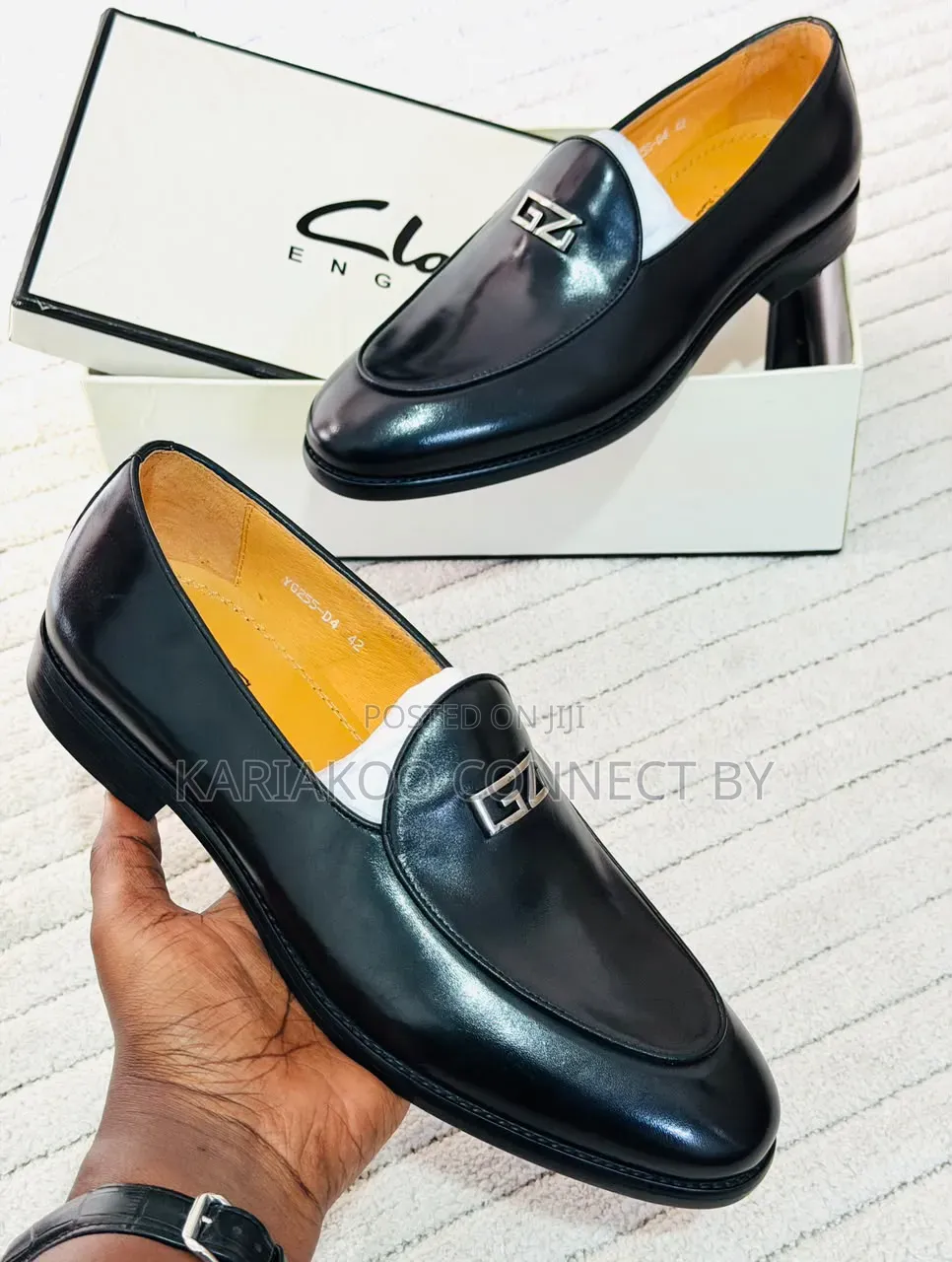 JM Weston Italian Leather Slip-on Loafers