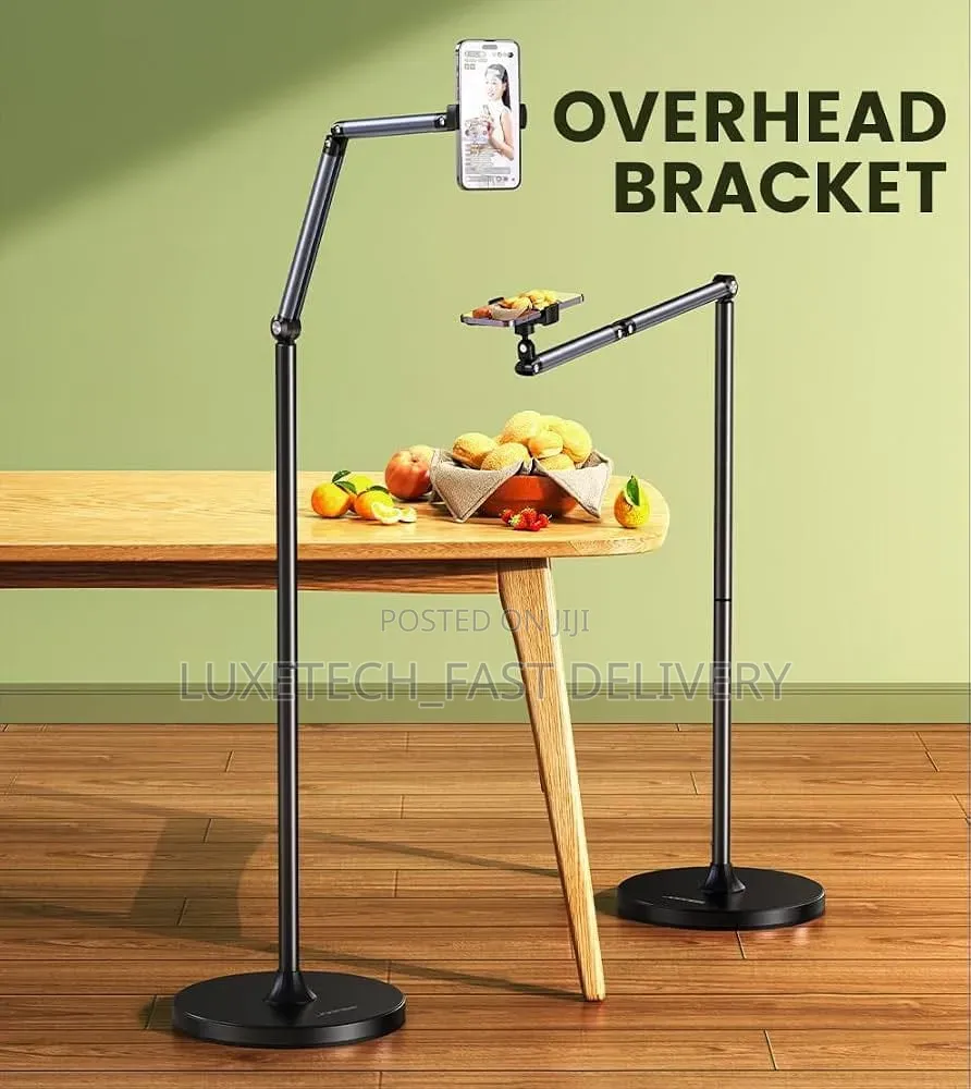 Adjustable Floor Stand for Phone and Tablet – 360° Rotating Holder