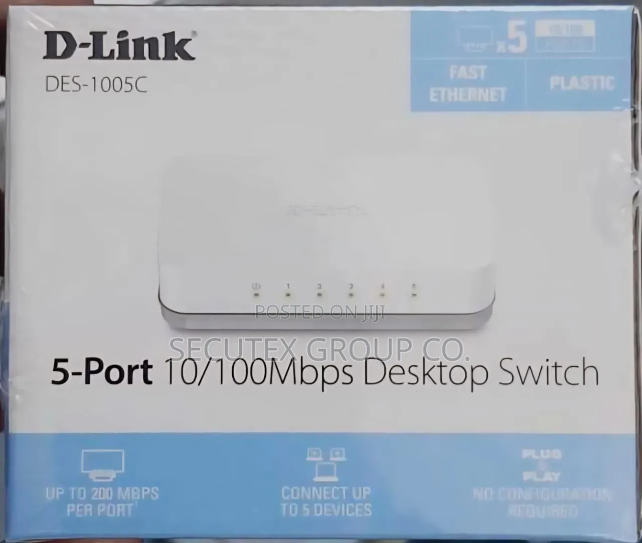 D-Link 5-Port Gigabit Ethernet Network Switch for Home & Office Use
