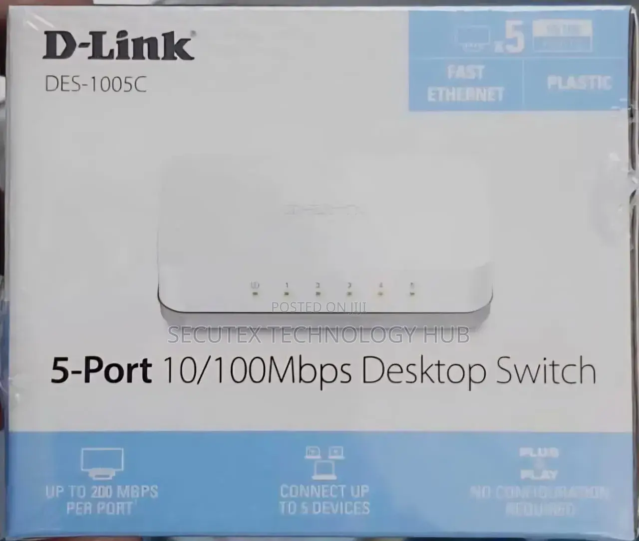 D-Link 5-Port Gigabit Ethernet Network Switch for Home & Office Use