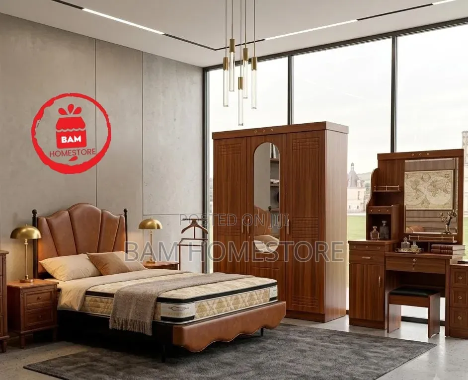 Complete Bedroom Set / 5x6 Bed With Mattress,kabati & Dressing Table