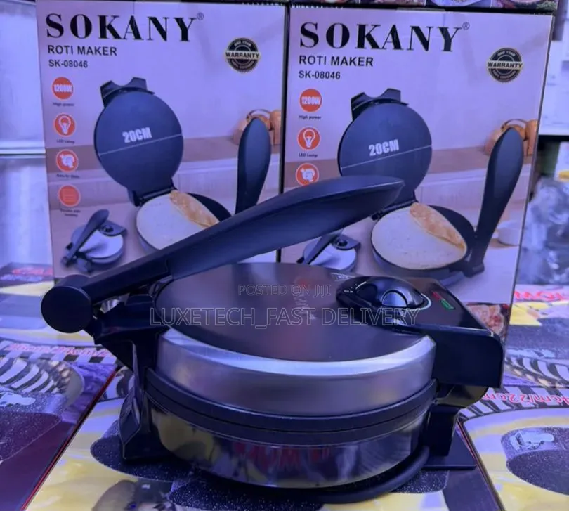 Sokany Electric Roti Maker Sk-08046 - Chapati Maker 20cm