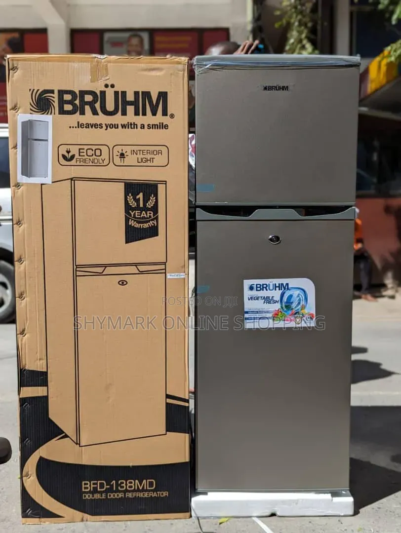 Bruhm Double Door Refrigerator 138L