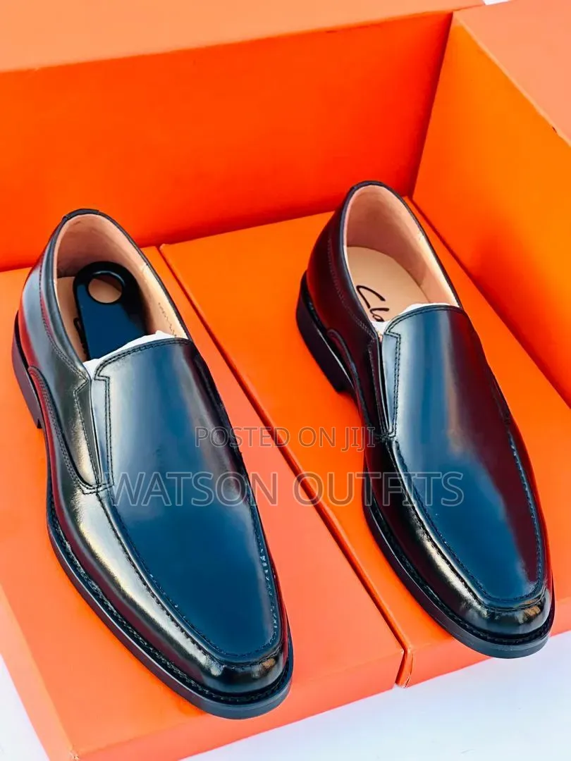2 Colours Black and Brown Clarks Classic Men's Leather Shoes