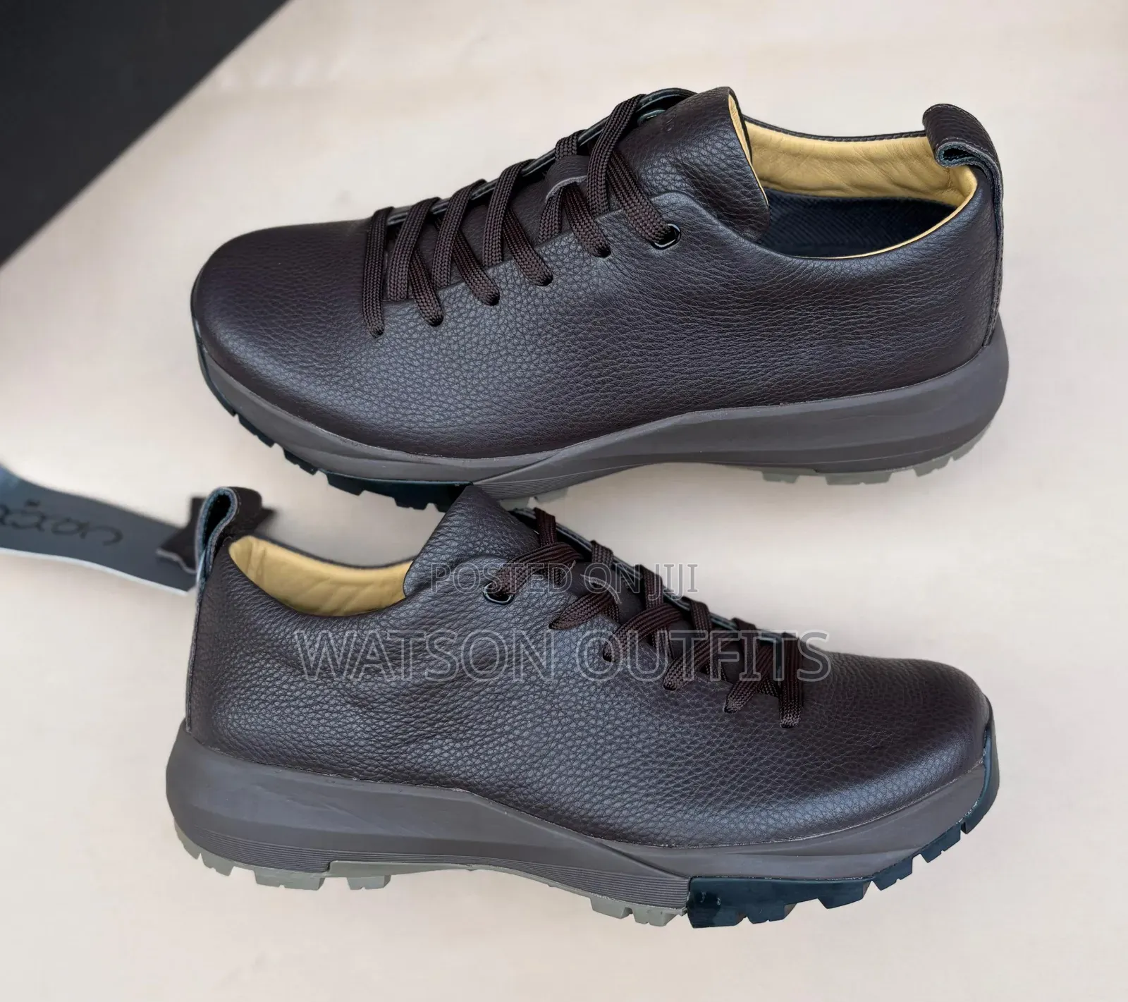 5 Colours Ecco Brand Men's Leather Shoes MATERIALS ORIGINAL