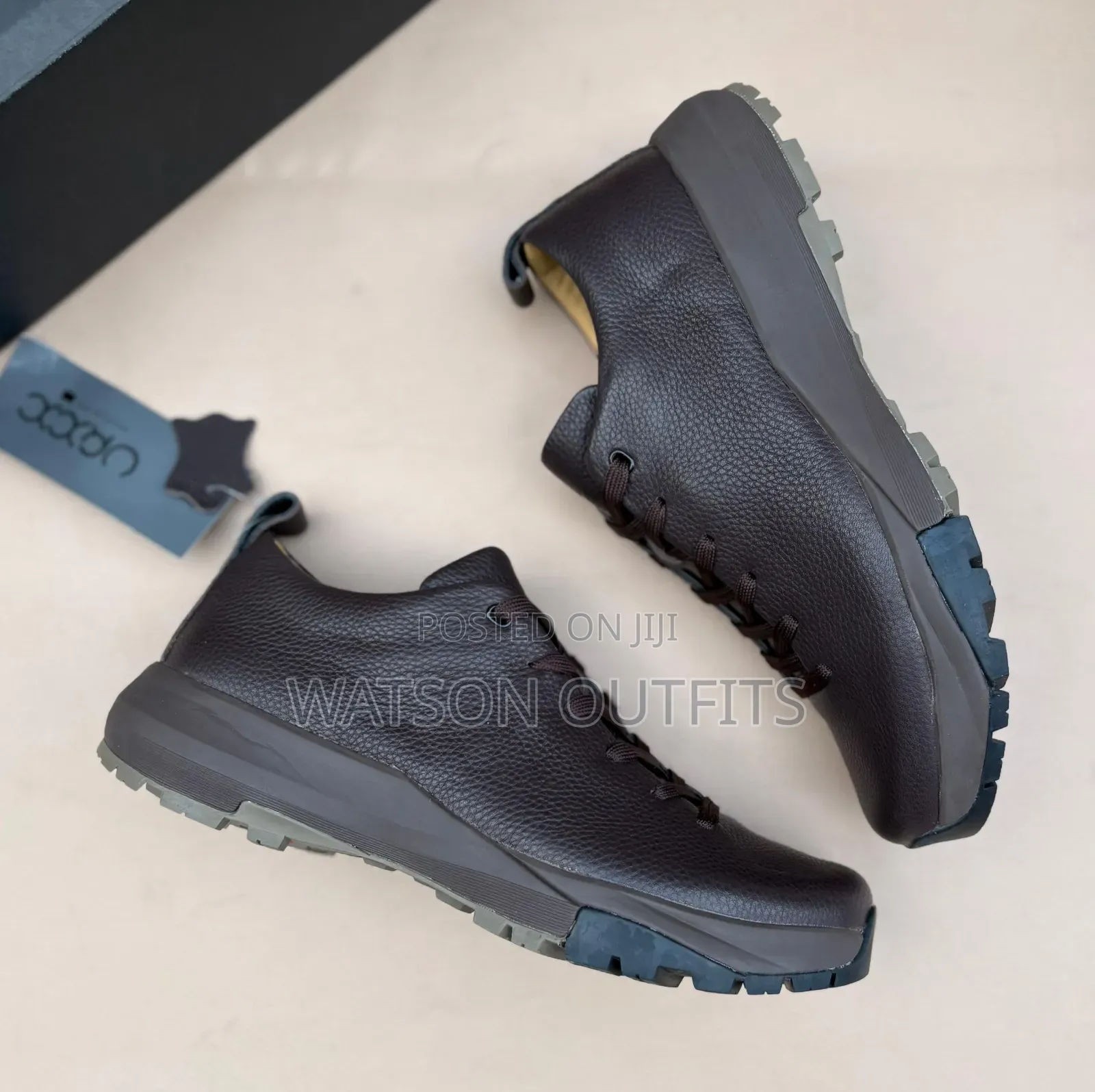 5 Colours Ecco Brand Men's Leather Shoes MATERIALS ORIGINAL